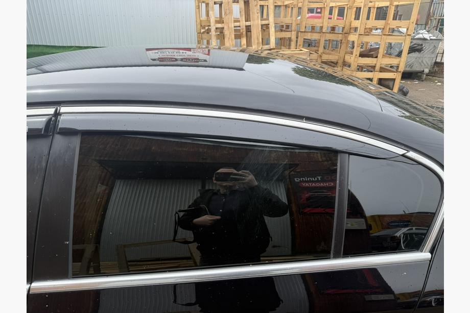 Volkswagen Passat B6 2006-2012 Window deflectors with chrome molding SD (EU, 4 pcs, Niken) Photo 2
