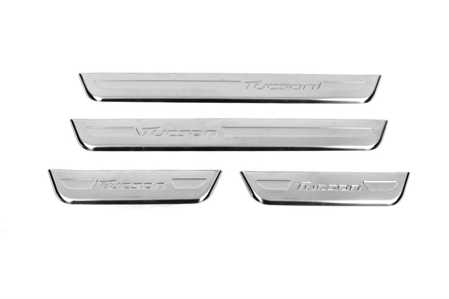 Hyundai Tucson TL 2016-2021 Door Sill Protectors OmsaLine (4 pcs, Stainless Steel) Photo 2