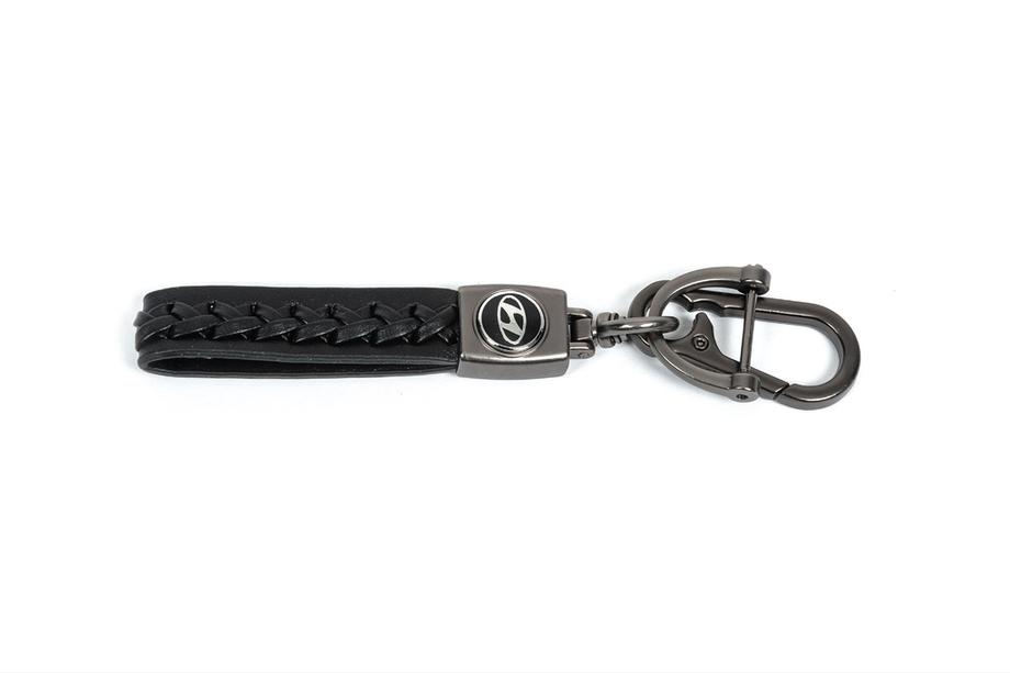 Hyundai Leather Keychain V2 with Hyundai Logo Image