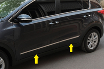 Kia Sportage 2010-2015 Door Moldings Stainless Steel (4 pcs) photo 1