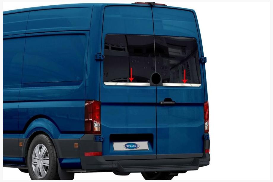 Volkswagen Crafter 2016- Glass Edge Trim Stainless Steel (2 pcs) Image
