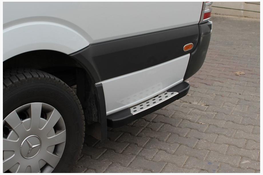 Mercedes Sprinter W901/902/903/904/905 1995–2006 DOT-Line Side Steps Behind Wheel (2 pcs, Aluminum) Long Wheelbase Image