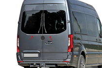 Mercedes Sprinter W907/W910 2018- Rear window trim (2 pcs, stainless steel) photo 1