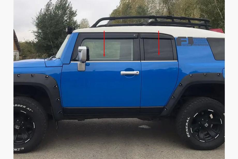 Toyota FJ Cruiser 2006-2022 Stainless Steel Window Lower Trim (4 pcs) Image