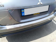 Mitsubishi Eclipse Cross 2017- Rear bumper protector (OmsaLine, stainless steel) photo 1