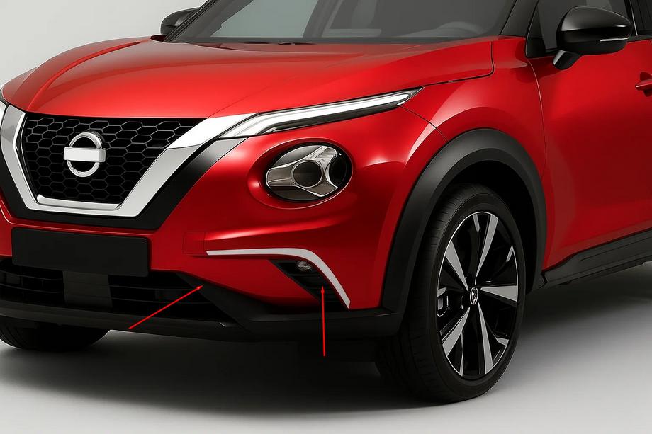 Nissan Juke 2020- Headlight Covers Chrome (2 pcs, Stainless Steel) Image