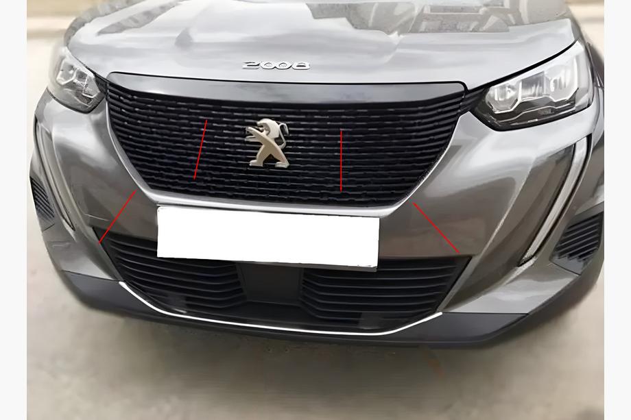 Peugeot 2008 2019- Grille Surround Trim (3 pcs, Stainless Steel) Image
