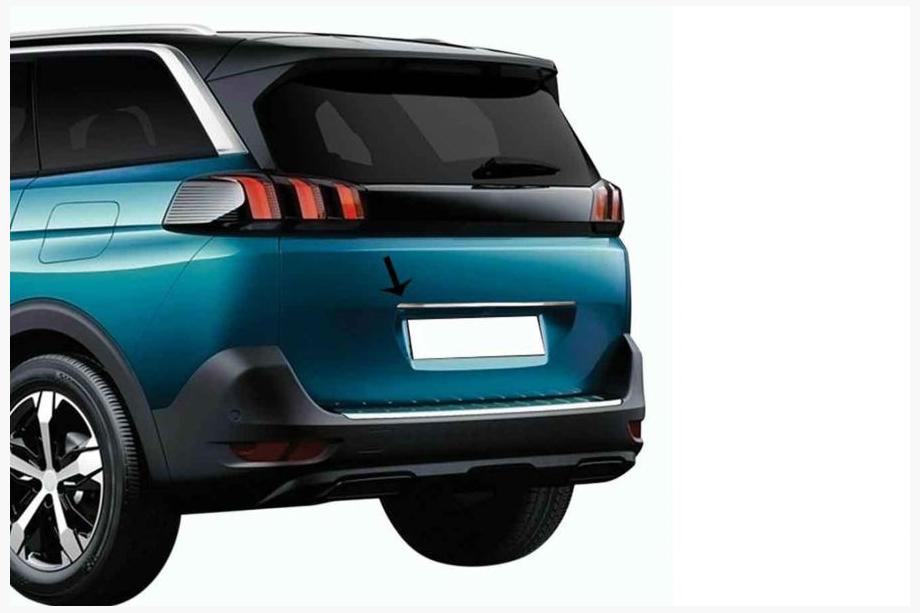 Peugeot 5008 2016-2023 Chrome trim above license plate OmsaLine (stainless steel) Image
