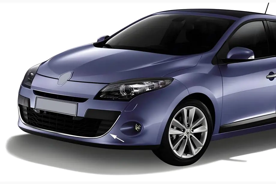 Renault Megane III 2009-2016 Front bumper protector 2013-2016 (HB, stainless steel) Image
