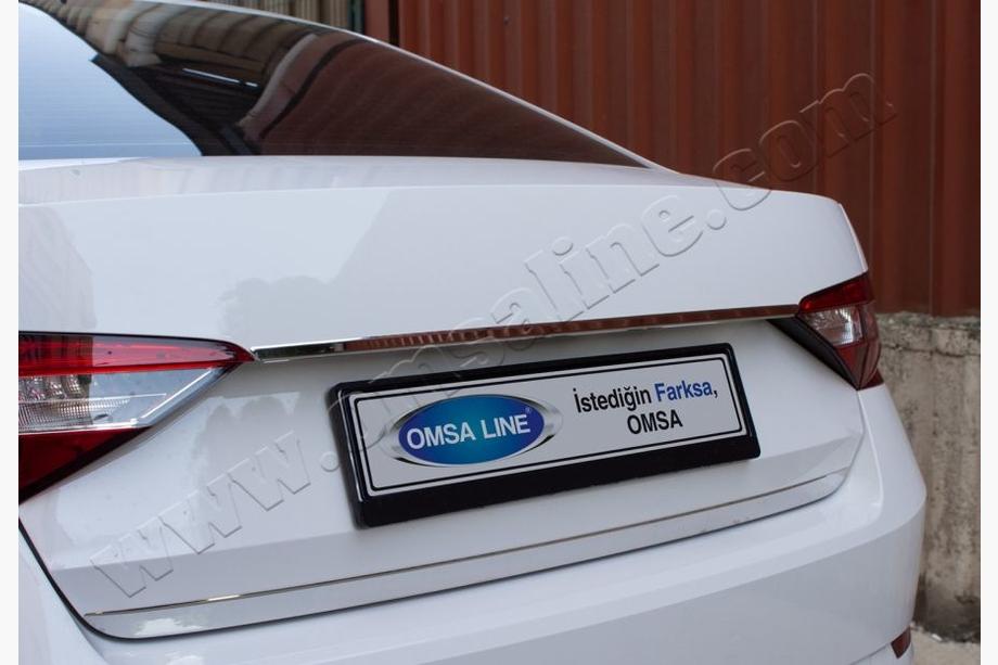 Skoda Superb 2015-2024 Trunk trim above license plate Sedan (stainless steel) Image