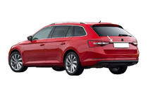 Skoda Superb 2015-2024 SW Rear License Plate Trim (Stainless Steel) photo 1