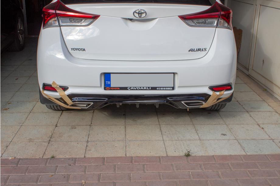 Toyota Auris 2012-2018 Rear bumper diffuser (2016-2018, primed for painting) Image