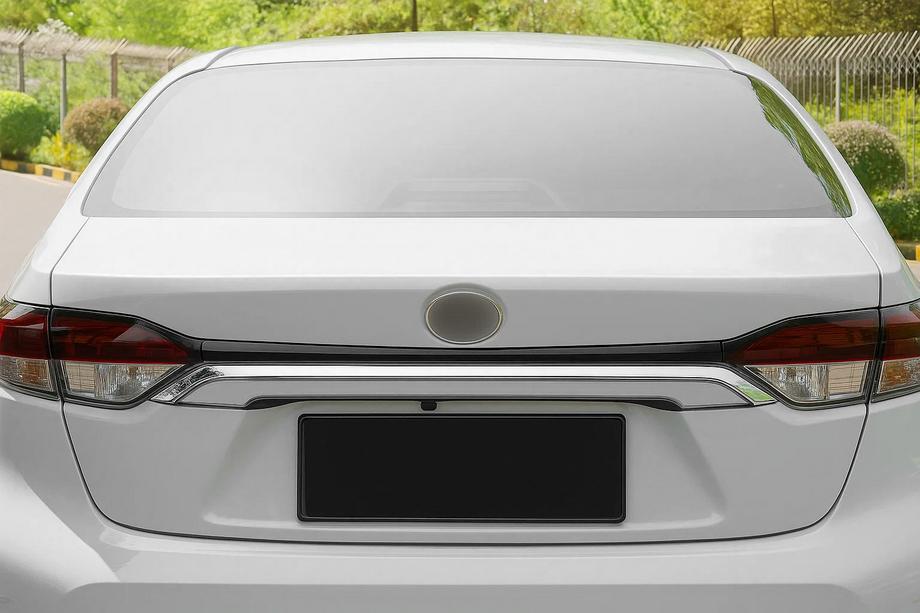 Toyota Corolla 2019- Chrome trim above license plate (stainless steel) Image