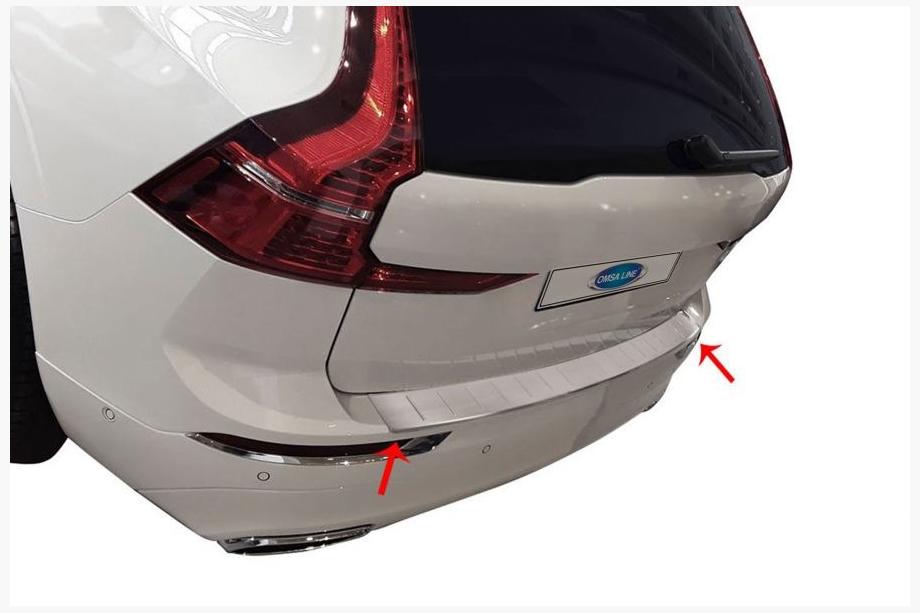 Volvo XC60 2017- Stainless Steel Rear Bumper Protector Image