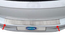 Volkswagen Polo 2017- Rear Bumper Protector OmsaLine (HB, Stainless Steel) photo 1