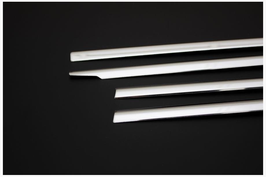 Volkswagen Polo 2017- Full window trim set (14 pcs, stainless steel) Photo 3