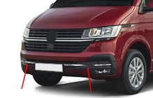 Volkswagen T6 2015-2024 Bumper grille trim 2019+ (4 pcs, stainless steel) photo 1