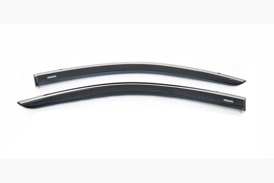 Dacia Lodgy 2012-2022 Window Deflectors with Chrome Trim (2 pcs, Niken) Image