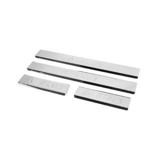 Door Sill Protectors Carmos Blue V2 (4 pcs, Stainless Steel) Hyundai Accent 2011-2017 photo 1