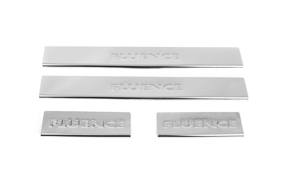Renault Fluence 2009-2016 Door Sill Protectors Carmos V2 (4 pcs, Stainless Steel) Photo 2