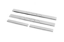Fiat Linea 2006-2018 Stainless Steel Door Sill Protectors Carmos V2 (4 pcs) photo 1