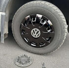 Volkswagen Crafter 2006-2016 Black ABS Wheel Covers (1-piece, set of 4) photo 1