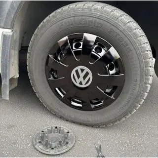 Black ABS Wheel Covers (1-piece, set of 4) photo 1