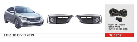 Honda Civic Sedan X 2016-2021 Fog Lights 2019-2021 (Halogen) photo 1