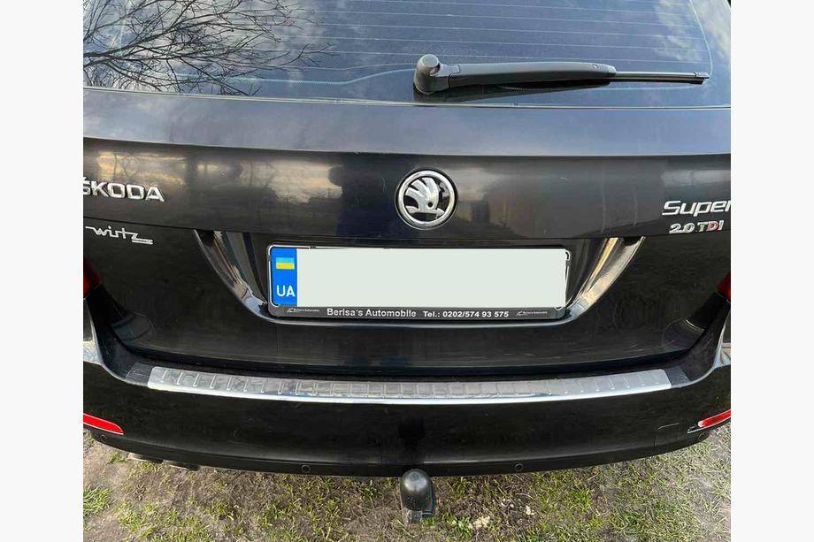 Skoda Octavia II A5 2006-2010 Rear bumper protector Carmos (SD/SW, stainless steel) Image
