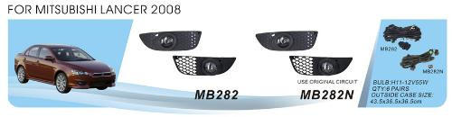Mitsubishi Lancer X 2008- Fog Lights (2 pcs, Halogen) photo 1