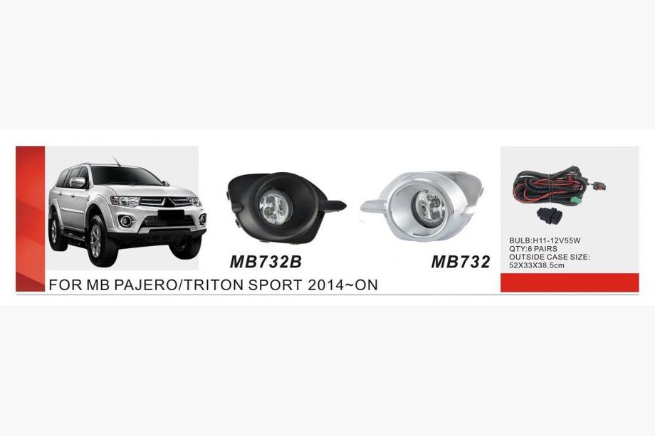 Mitsubishi Pajero Sport 2015- Fog Lights 2015-2019 (2 pcs, Halogen) Image