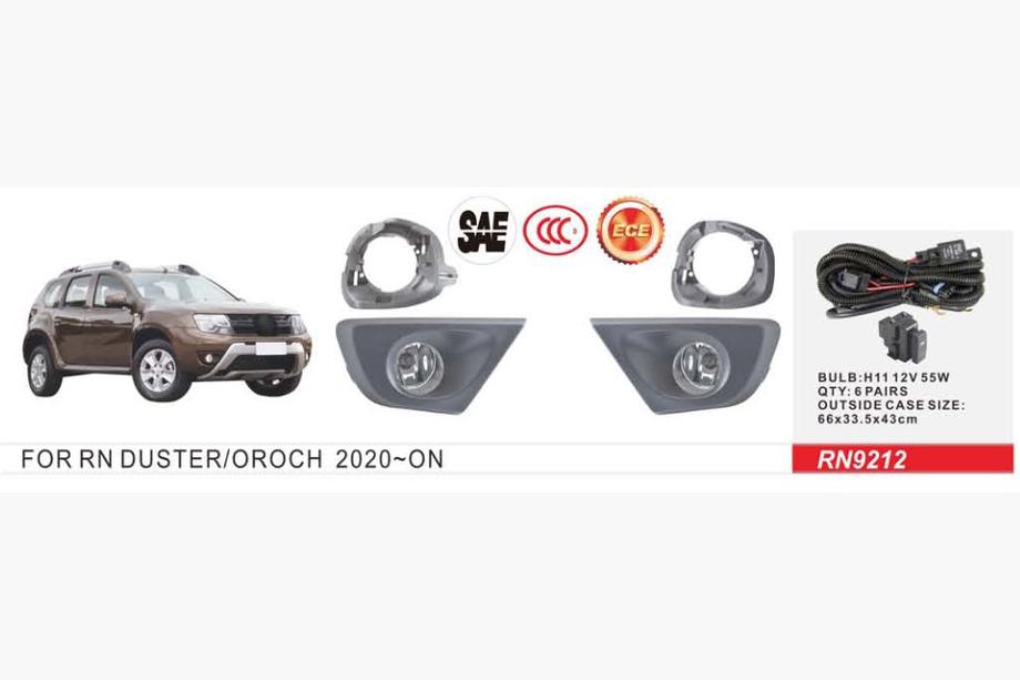 Renault Duster 2008–2017 Fog Lights 2015-2018 (2 pcs, Halogen) Image
