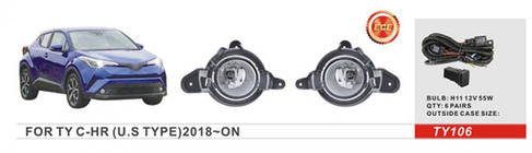 Toyota C-HR 2016-2023 US-type Fog Lights (2 pcs, Halogen) photo 1