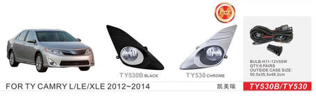 Toyota Camry 2011–2017 Fog Lights US-type 2011-2014 (2 pcs, Halogen) photo 1