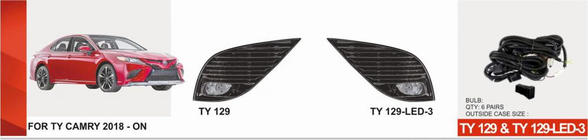 Toyota Camry 2017–2023 US-Type LED Fog Lights (2 pcs) photo 1