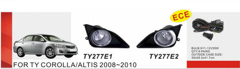Toyota Corolla 2007-2013 Fog Lights 2007-2010 (2 pcs, Halogen) photo 1