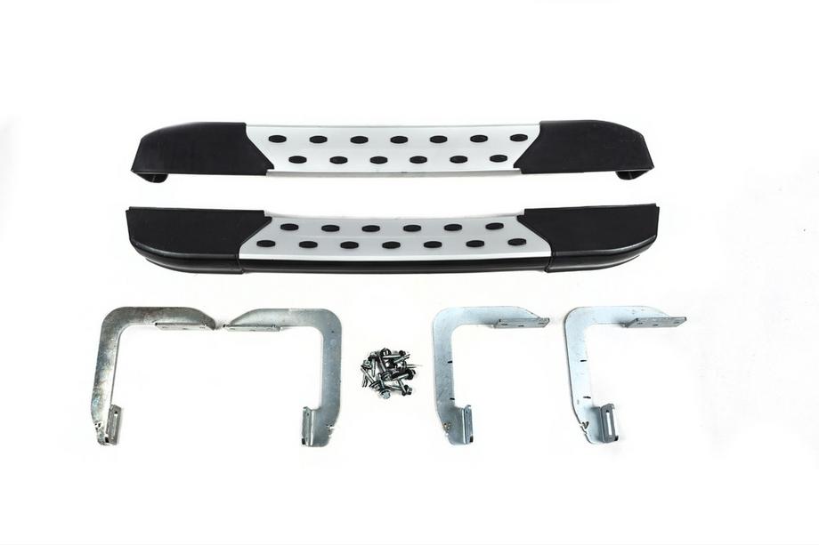 Volkswagen Crafter 2006-2016 DOT-Line Side Steps Behind Wheel (2 pcs, Aluminum) Medium Wheelbase Image
