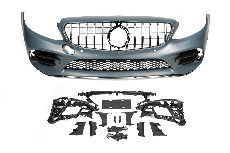 Mercedes C-class W205 2014-2021 Front bumper assembly (AMG Line 2018-2021) Photo 2