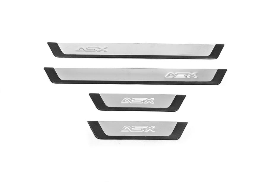 Mitsubishi ASX 2010-2023 Door Sill Protectors Flexill (4 pcs, Stainless Steel) Image