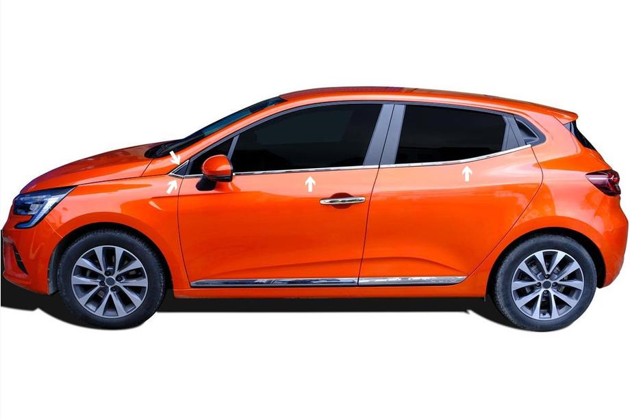 Renault Clio V 2019- Window Lower Trim Stainless Steel (8 pcs) Photo 1