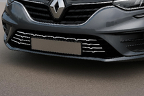Renault Megane IV 2016-2025 Rear bumper protector trims 2021+ (7 pcs, stainless steel) photo 1