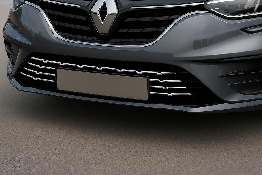 Renault Megane IV 2016-2025 Rear bumper protector trims 2021+ (7 pcs, stainless steel) Image
