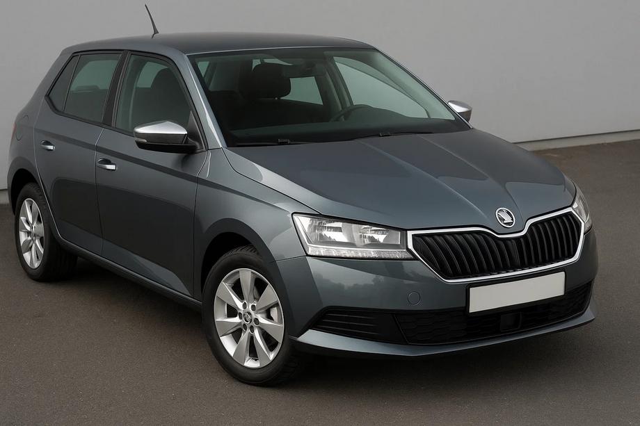 Skoda Fabia 2014-2021 Mirror covers with indicator cutout (2 pcs, stainless steel) Image