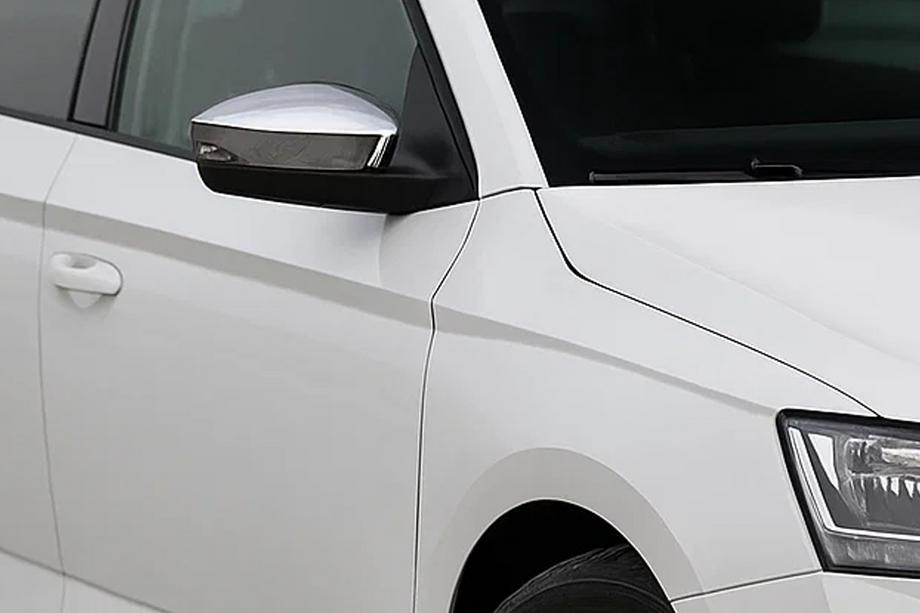 Skoda Rapid 2012-2019 Mirror covers with indicator cutout (2 pcs, stainless steel) Photo 1
