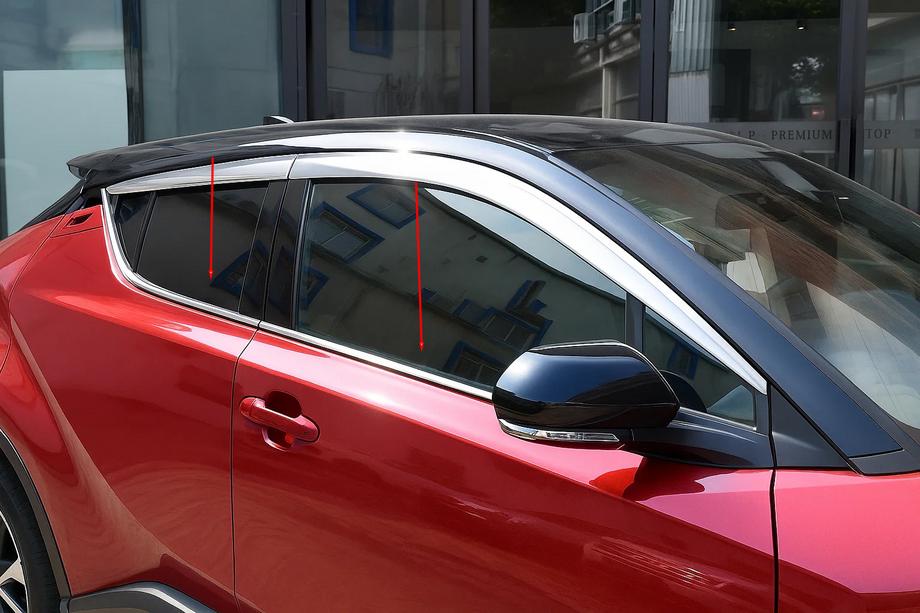 Toyota C-HR 2016-2023 Window Trim OmsaLine (4 pcs, Stainless Steel) Image