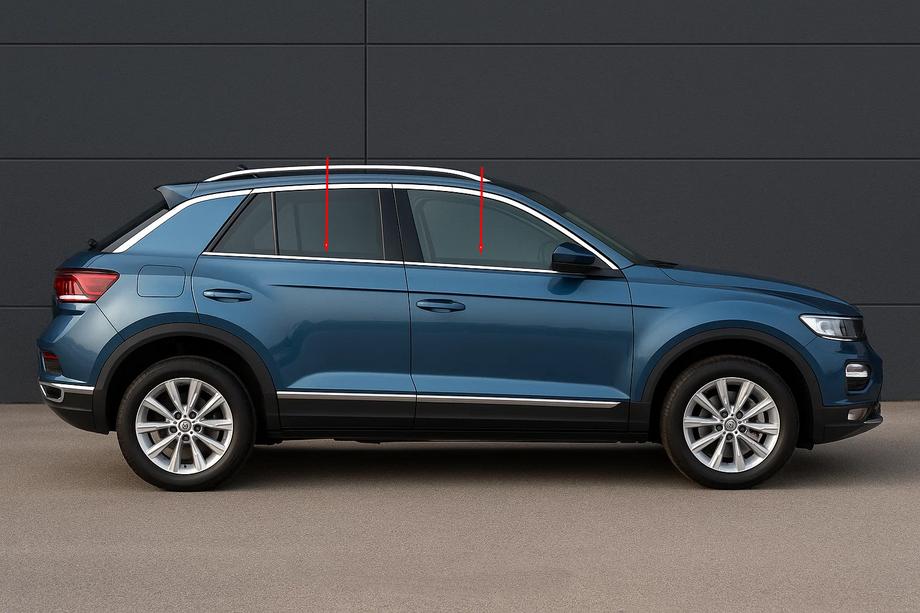 Volkswagen T-Roc 2017-2025 Window Trim Stainless Steel (4 pcs) Image