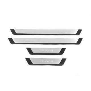 Door Sill Protectors Omsa Flexill (4 pcs, Stainless Steel) Volkswagen Tiguan 2007-2016 photo 1