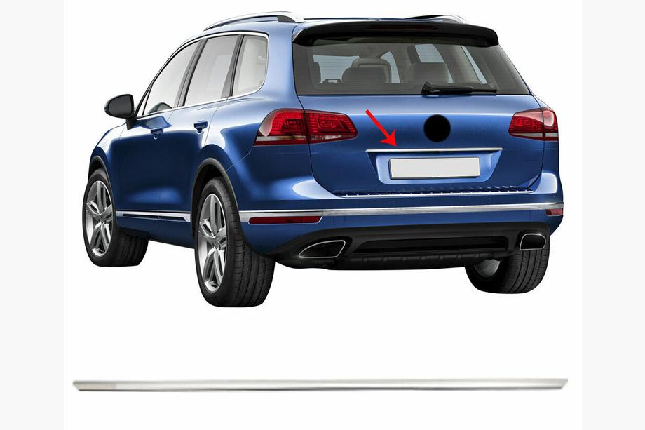 Volkswagen Touareg 2018- Chrome trim above license plate OmsaLine (stainless steel) Image