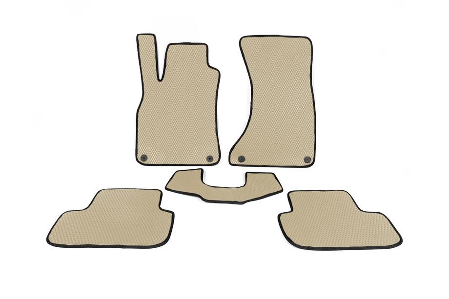 Audi A4 B8 2007-2015 EVA Floor Mats (Beige) Image