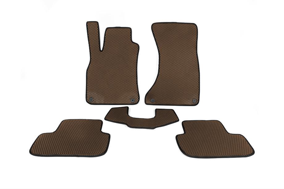 Audi A5 2007-2015 EVA Floor Mats (Brown) Image
